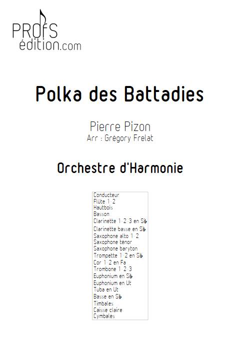 Polka des battadies - Orchestre d'Harmonie - PIZON P. - page de garde