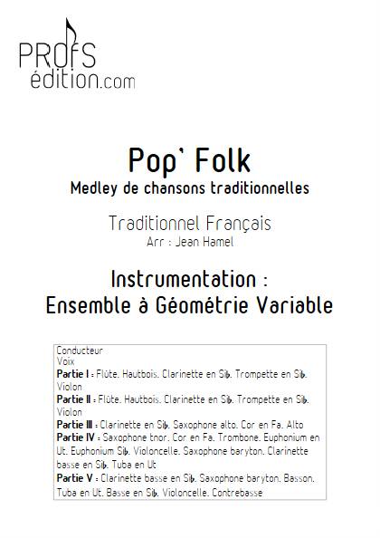 Pop and Folk - Ensemble Variable - TRADITIONNEL FRANCAIS - page de garde