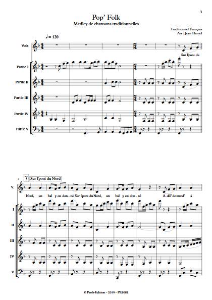 Pop and Folk - Ensemble Variable - TRADITIONNEL FRANCAIS - Partition