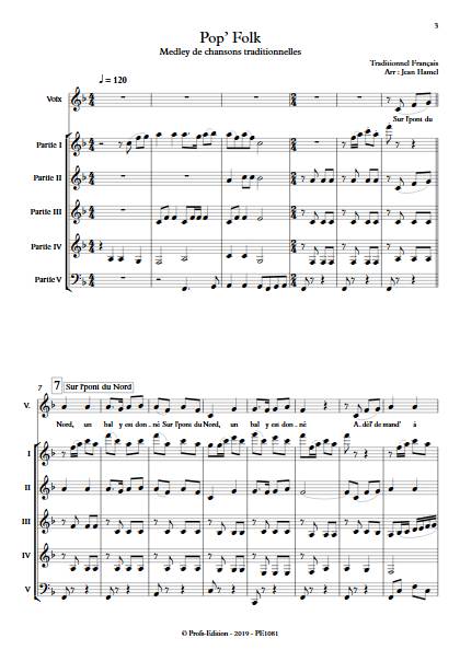 Pop and Folk - Ensemble Variable - TRADITIONNEL FRANCAIS - app.scorescoreTitle