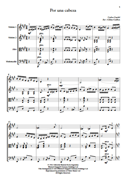 Por Una Cabeza - Quatuor à Cordes - GARDEL C. - app.scorescoreTitle