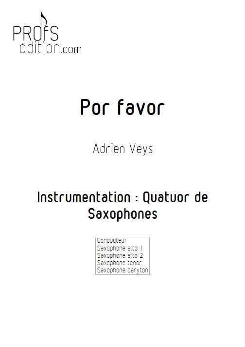 Por Favor - Quatuor de Saxophones - VEYS A. - page de garde