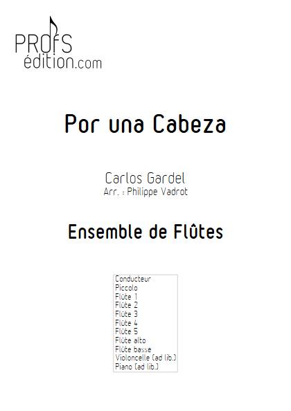 Por Una Cabeza - Ensemble de Flûtes - GARDEL C. - page de garde