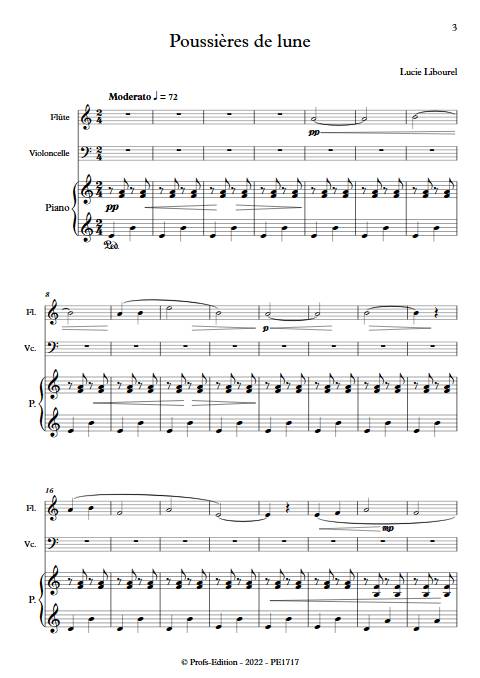 Poussières de lune - Trio - LIBOUREL L. - Partition