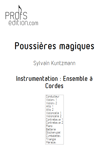 Poussières Magiques - Ensemble à Cordes - KUNTZMANN S. - page de garde