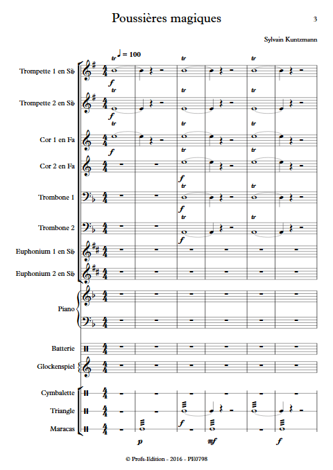 Poussières Magiques - Ensemble de Cuivres - KUNTZMANN S. - Partition