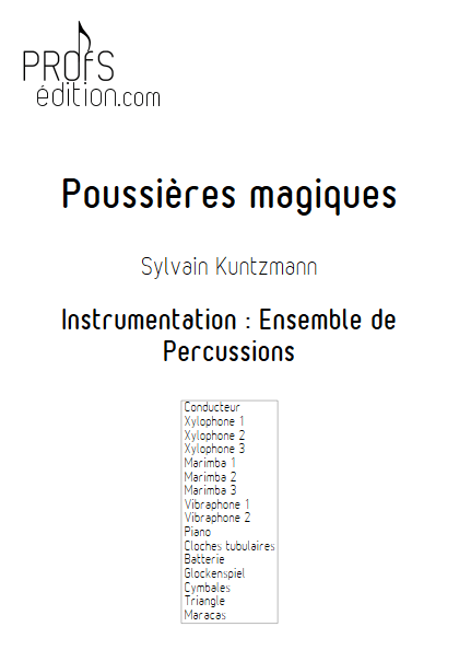 Poussières Magiques - Ensemble de Percussions - KUNTZMANN S. - page de garde