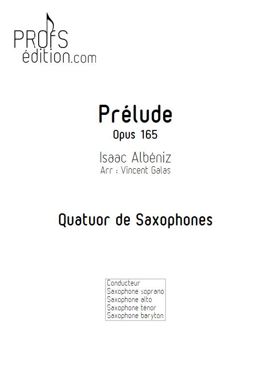 Prélude - Quatuor de Saxophones - ALBENIZ I. - page de garde