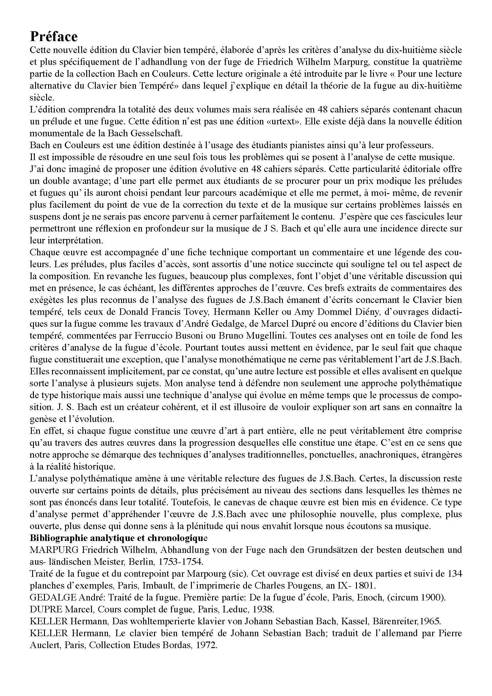 Pour une lecture alternative du Clavier Bien Tempéré - Analyse - CHARLIER C. - Fiche Pédagogique