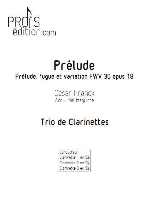 Prélude - Trio de Clarinettes - FRANCK C. - page de garde