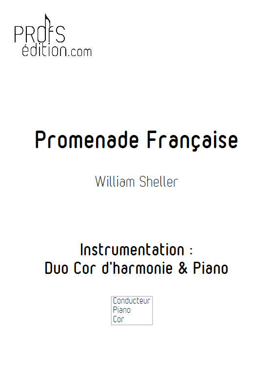 Promenade Française - Cor & Piano - SHELLER W. - page de garde