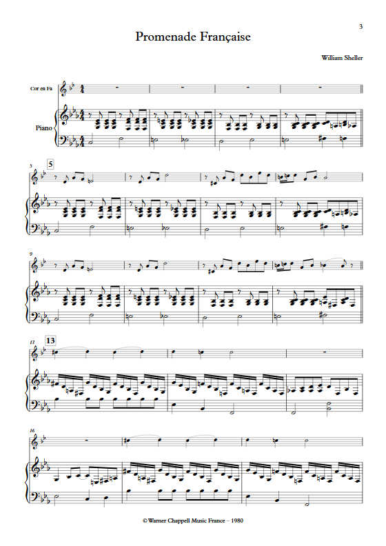 Promenade Française - Cor & Piano - SHELLER W. - app.scorescoreTitle
