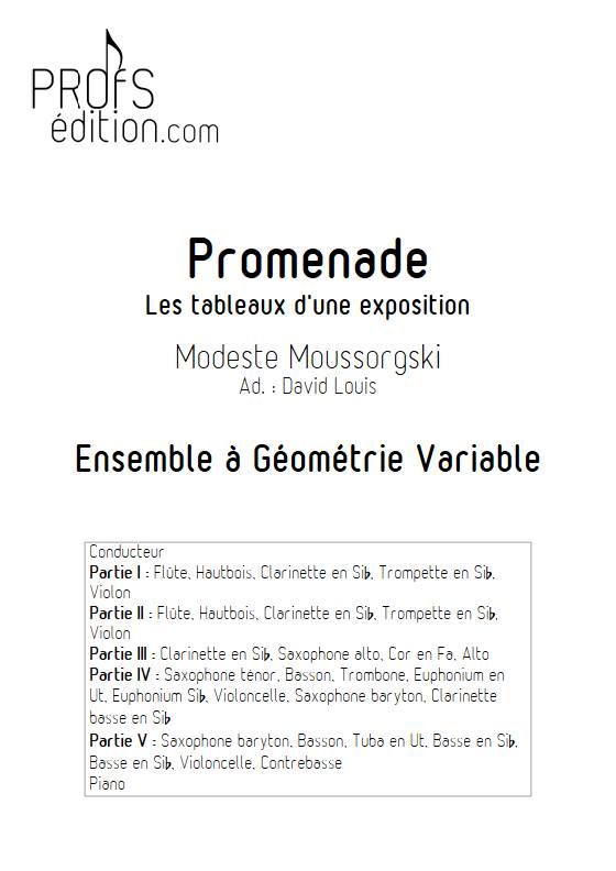 Promenade - Tableau d'une exposition - Ensemble Variable - MOUSSORGSKY M. - page de garde