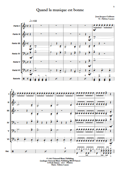 Quand la musique est bonne - Ensemble à Géométrie Variable - GOLDMAN J.J. - app.scorescoreTitle