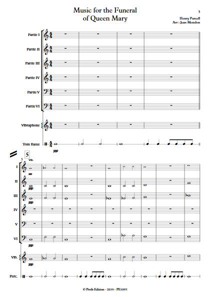 Queen's funeral march - Ensemble Variable - PURCELL H. - app.scorescoreTitle