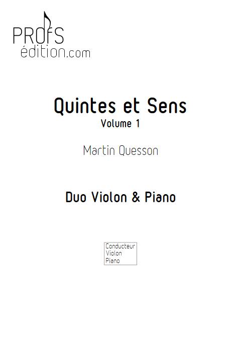 Quintes et Sens - Recueil 1 - Violon Piano - QUESSON M. - page de garde