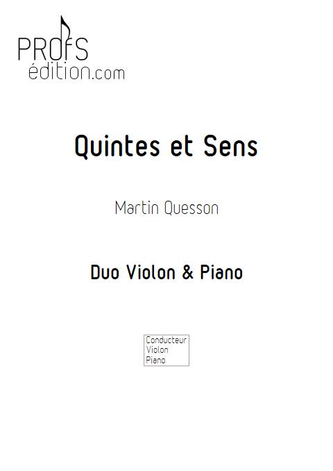 Quintes et Sens - Recueil 2 - Violon Piano - QUESSON M. - page de garde