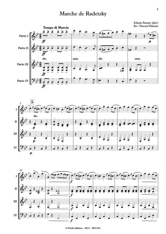 Marche de Radetzky - Ensemble Variable - STRAUSS J. - app.scorescoreTitle