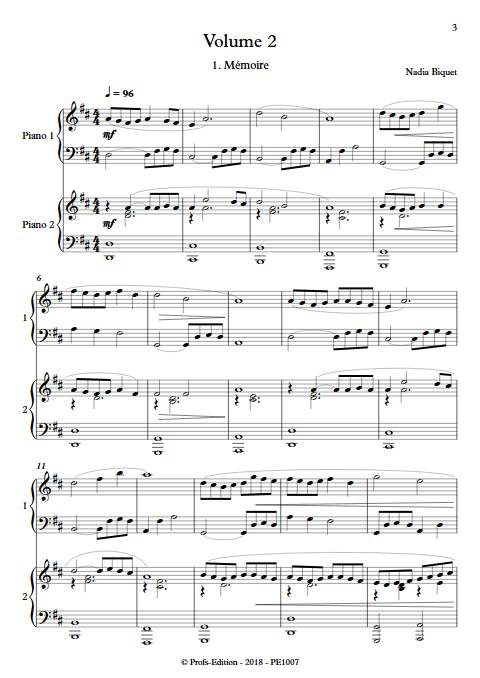 Recueils 2 - Duo de Pianos - BIQUET N. - app.scorescoreTitle