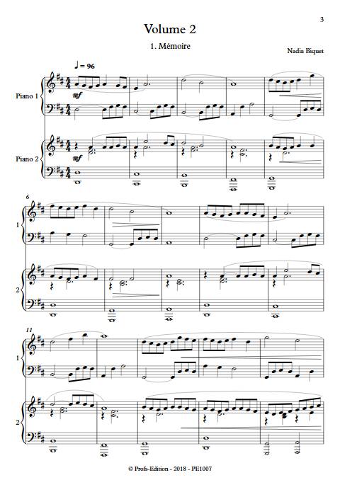 Recueils 2 - Duo de Pianos - BIQUET N. - Partition