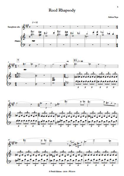 Reed Rhapsody - Saxophone et Piano - VEYS A. - app.scorescoreTitle