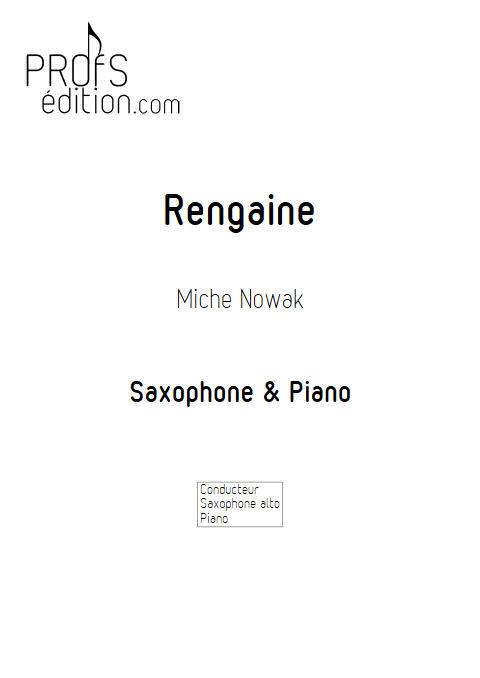 Rengaine - Saxophone Piano - NOWAK M. - page de garde