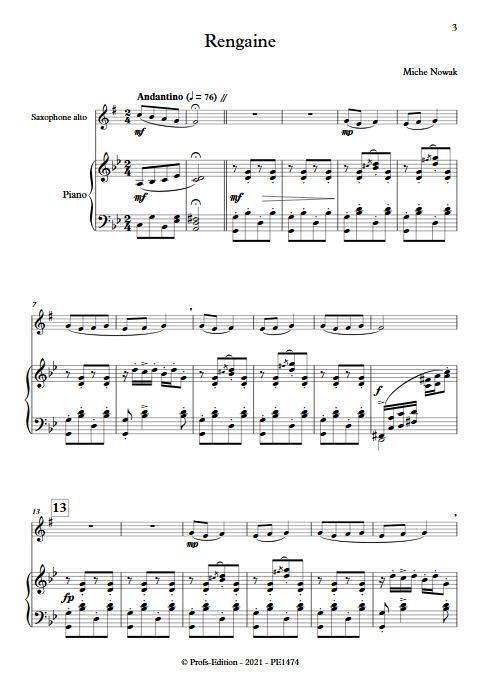 Rengaine - Saxophone Piano - NOWAK M. - app.scorescoreTitle
