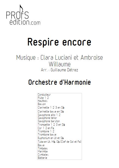 Respire encore - Orchestre d'harmonie - WILLAUME A. - page de garde