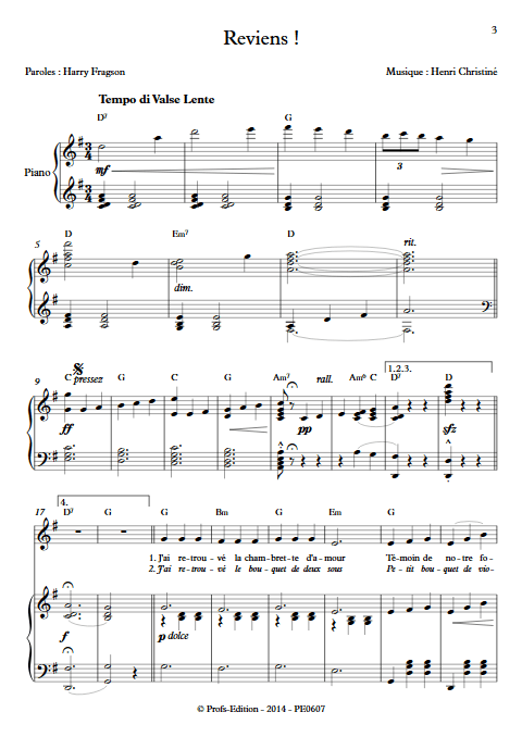 Reviens - Piano & Voix - CHRISTINE H. - app.scorescoreTitle