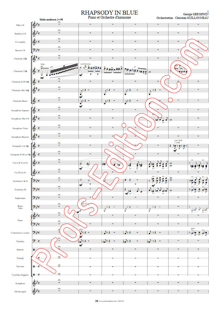 Rhapsody In Blue - Orchestre Harmonie - GERSHWIN G. - app.scorescoreTitle