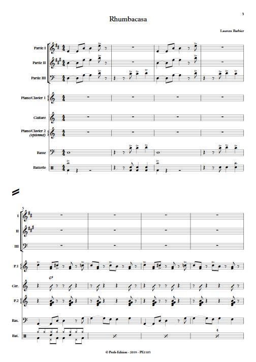 Rhumbacasa - Ensemble Variable - BARBIER L. - Partition