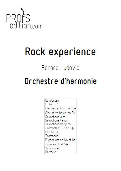 Rock Experience - Orchestre d'harmonie - BERARD L. - page de garde