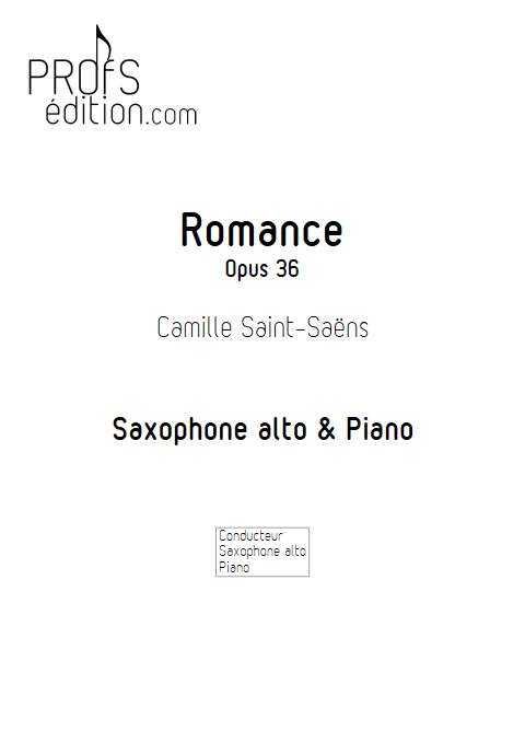 Romance Op. 36 - Saxophone & Piano - SAINT-SAENS C. - page de garde