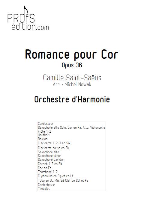 Romance Opus 36 - Cor & Orchestre d'Harmonie - SAINT-SAENS C. - page de garde