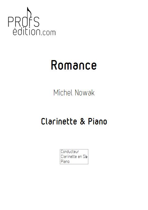 Romance pour clarinette - Clarinette & Piano - NOWAK M. - page de garde