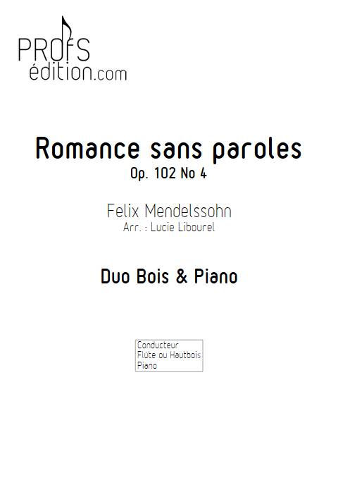 Romance sans paroles - Bois & Piano - MENDELSSOHN F. - page de garde