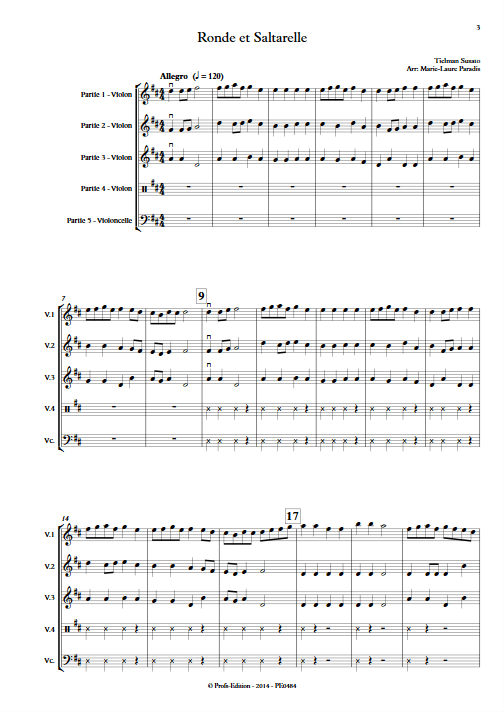 Ronde et Saltarelle - Ensemble à Géométrie Variable - SUSATO T. - Partition