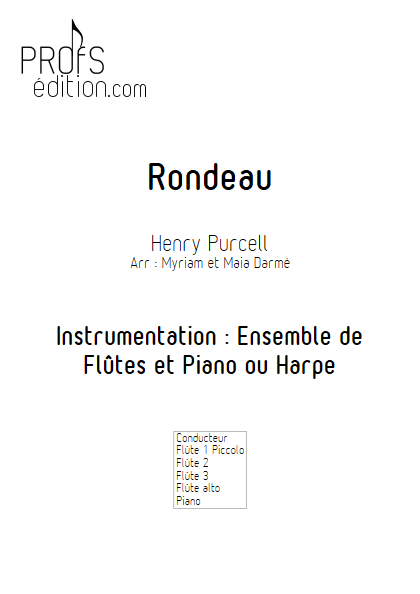 Rondeau - Ensemble de Flûtes - TRADITIONNEL - page de garde