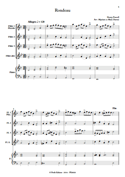 Rondeau - Ensemble de Flûtes - TRADITIONNEL - app.scorescoreTitle