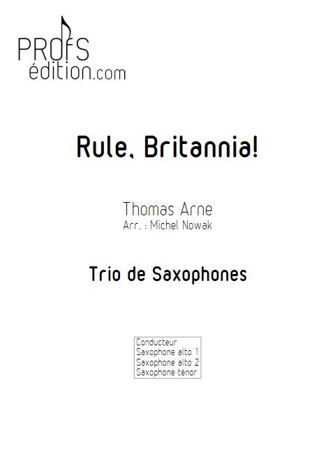 Rule Britannia - Trio de Saxophones - ARNE T. - page de garde