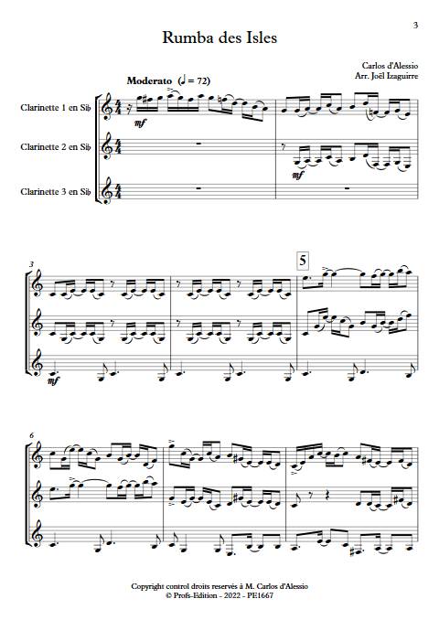 Rumba des Isles - Trio de Clarinettes - ALESSIO D' A. - app.scorescoreTitle