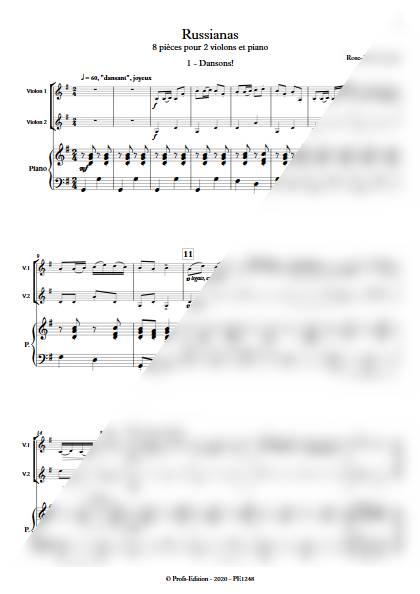 Russianas - 2 Violons & Piano - JOUGLA R.M. - app.scorescoreTitle