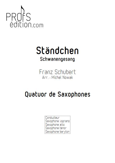 Sérénade - Quatuor de Saxophones - SCHUBERT F. - page de garde