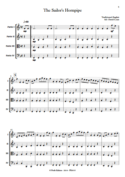 Sailor Hornpipe - Ensemble à Géométrie Variable - TRADITIONNEL ANGLAIS - app.scorescoreTitle