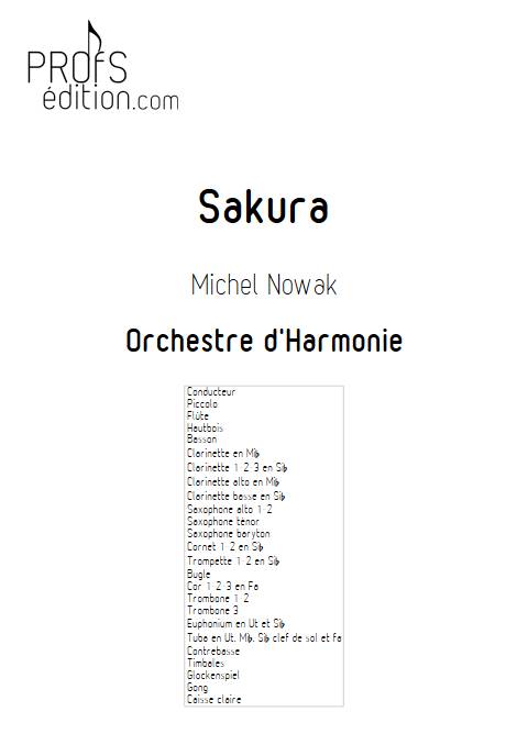 Sakura - Orchestre d'harmonie - NOWAK M. - page de garde