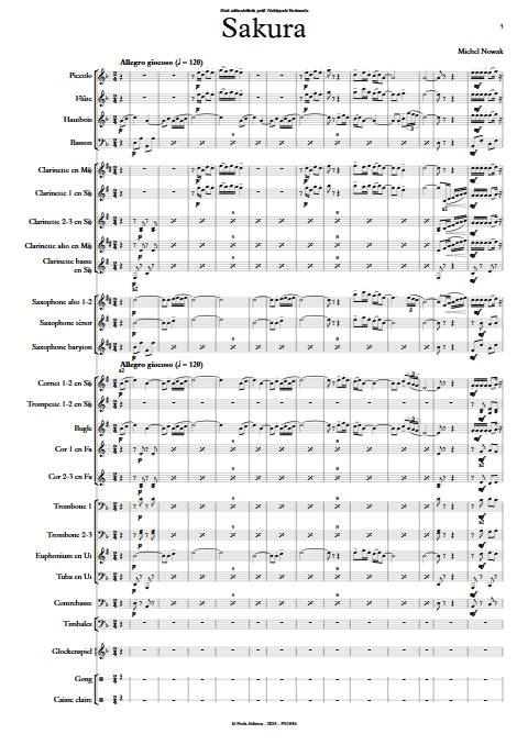 Sakura - Orchestre d'harmonie - NOWAK M. - app.scorescoreTitle
