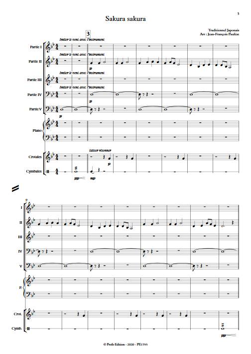 Sakura sakura - Ensemble Variable - TRADITIONNEL JAPONNAIS - app.scorescoreTitle