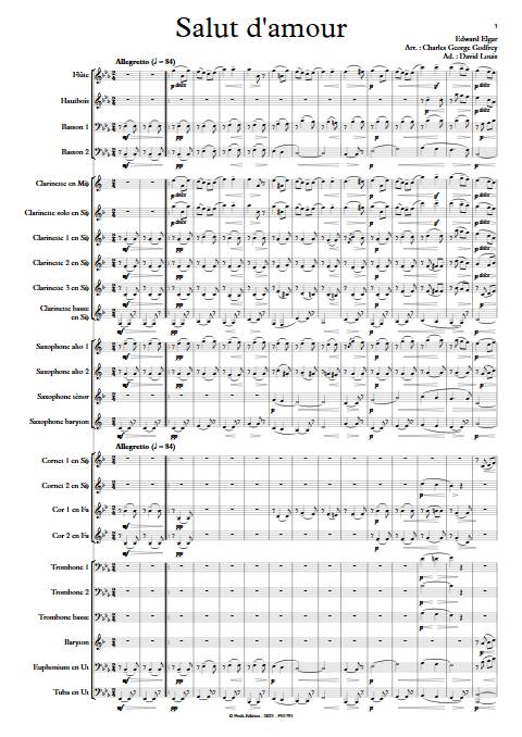 Salut d'Amour - Orchestre d'Harmonie - ELGAR E. - Partition