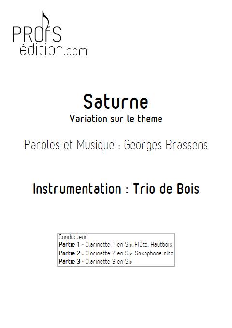 Saturne - Trio de Clarinettes - BRASSENS G. - page de garde