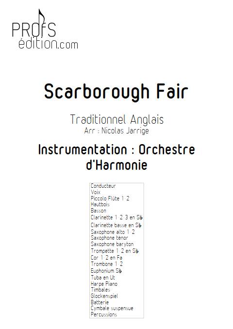 Scarborough Fair - Orchestre d'Harmonie - TRADITIONNEL ANGLAIS - page de garde